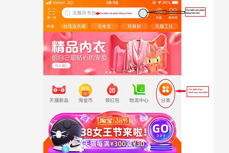 Chọn sản phẩm mà không cần taobao.com dịch